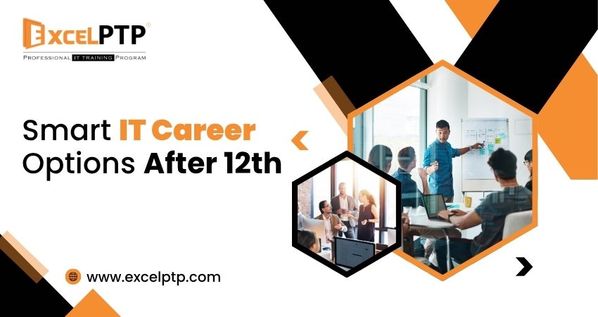 Students exploring IT career options after 12th through programming, web development, software testing and digital marketing
